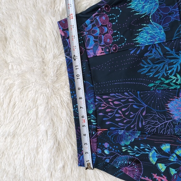 Blackmilk Floral Coral Blue Rainbow Ocean Cuffed Pants Size Large - Picture 9 of 13